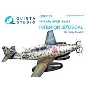 QNTD48163 Me262B-1a/U1 内装3Dデカール （ホビーボス用） [1/48 ディティールアップパーツ]