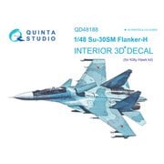 QNTD48188 Su-30SM 内装3Dデカール （キティホーク用） [1/48 ディティールアップパーツ]