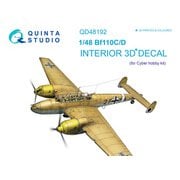 QNTD48192 Bf110C/D 内装3Dデカール （ドラゴン用） [1/48 ディティールアップパーツ]