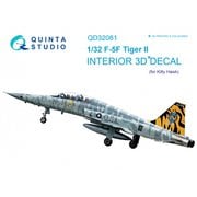 QNTD32081 F-5F 内装3Dデカール （キティホーク用） [1/32 ディティールアップパーツ]