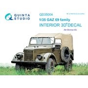 QNTD35004 GAZ69 （各種） 内装3Dデカール （ブロンコ用） [1/35 ディティールアップパーツ]