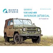 QNTD35010 UAZ469 内装3Dデカール （トランぺッター用） [1/35 ディティールアップパーツ]