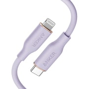 USB Type-C to Lightningケーブル Anker PowerLine III Flow MFi認証 PD(パワーデリバリー)対応 0.9m ライトパープル A86620V1