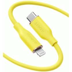 USB Type-C to Lightningケーブル Anker PowerLine III Flow MFi認証 PD（パワーデリバリー）対応 1.8m レモンイエロー A8663071
