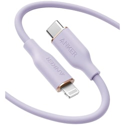 USB Type-C to Lightningケーブル Anker PowerLine III Flow MFi認証 PD（パワーデリバリー）対応 1.8m ライトパープル A86630V1