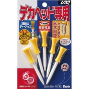 GE53-28 [Unix（ユニックス） ゴルフ用品 スーパーダンク デカヘッド専用ティー 5本入り ティーアップリング付き]
