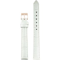 12FS4C12PG [LE FLANEUR（フラヌール） 時計バンド クロコ型押し 12mm パールホワイト / ピンクゴールド]