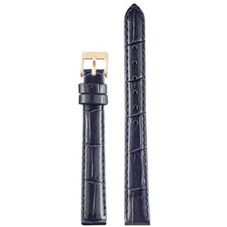 12FS4C67YG [LE FLANEUR（フラヌール） 時計バンド クロコ型押し 12mm ナイトブルー / ゴールド]