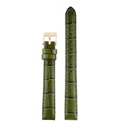 12FS4C74YG [LE FLANEUR（フラヌール） 時計バンド クロコ型押し 12mm カーキ / ゴールド]
