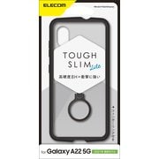 Galaxy A22 5G対応 TOUGH SLIM LITE フレームカラー リング付 ブラック PM-G217TSLFCRBK
