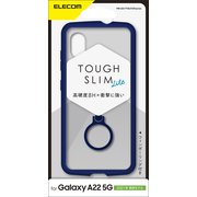 Galaxy A22 5G対応 TOUGH SLIM LITE フレームカラー リング付 ネイビー PM-G217TSLFCRNV