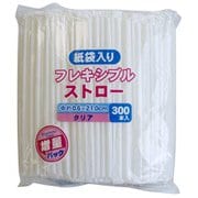 MA-817 [紙袋入り フレキシブルストロー クリア 300本]