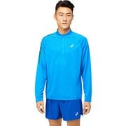 ランニングアイコンハーフジップロングスリーブトップ 2011B219 404 エレクトリックブルー×フレンチブルー 404 Mサイズ [ランニングウェア シャツ メンズ]