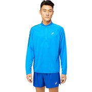 ランニングアイコンハーフジップロングスリーブトップ 2011B219 404 エレクトリックブルー×フレンチブルー 404 XLサイズ [ランニングウェア シャツ メンズ]