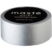 マスキングテープ ベーシック 15mm幅 無地 シルバー MST-MKT45-SV