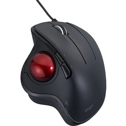 光学式親指 トラックボール 角度可変 有線 5ボタン ブラック MUS-TUIF181BK