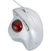 光学式親指 トラックボール 角度可変 有線 5ボタン ホワイト MUS-TUIF181W