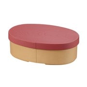やさしい彩り 小判弁当箱 あかね色 抗菌 日本製 レンジ・食洗機対応(中蓋除く) [弁当箱 475ml]