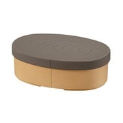 やさしい彩り 小判弁当箱 くるみ色 抗菌 日本製 レンジ・食洗機対応(中蓋除く) [弁当箱 475ml]