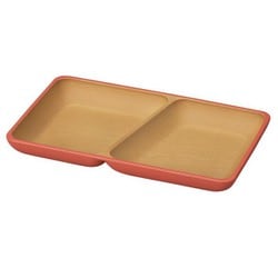 ランチプレート earth color 抗菌 スクエアプレート レッド 日本製 レンジ・食洗機対応 食器 皿
