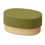 earth color 抗菌 小判弁当箱 オリーブ（グリーン） 日本製 レンジ・食洗機対応（中蓋除く） [2段式弁当箱 上段（約180ml）/下段（約230ml）]