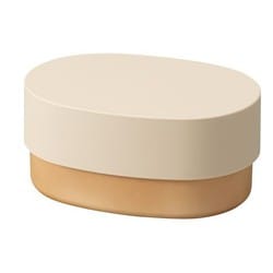 2段式弁当箱 上段（約180ml）/下段（約230ml） earth color 抗菌 小判弁当箱 アイボリー（ホワイト） 日本製 レンジ・食洗機対応（中蓋除く）