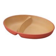 オーバルプレート earth color 抗菌 オーバルプレート レッド 日本製 レンジ・食洗機対応 食器 皿