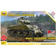 シャーマン M4A2中戦車 （75mm） [1/72 ミリタリーシリーズ]