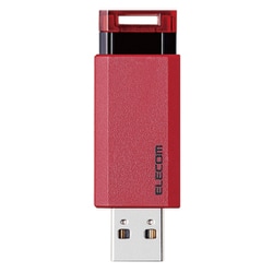 USBメモリ 128GB USB3.1（Gen1）対応 ノック式 レッド MF-PKU3128GRD