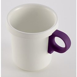 O-EFM-WHPP [ほうろうフックマグ 360ml カップ：ホワイト/取っ手：パープル]