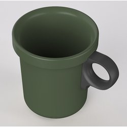 O-EFM-KHBK [ほうろうフックマグ 360ml カップ：カーキ/取っ手：ブラック]