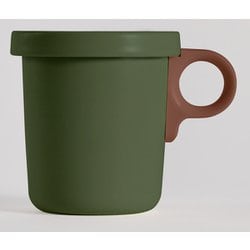 O-EFM-KHTC [ほうろうフックマグ 360ml カップ：カーキ/取っ手：テラコッタ]