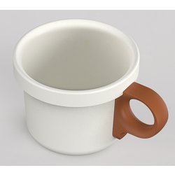 O-EFMS-WHTC [ほうろうフックマグ 240ml カップ：ホワイト/取っ手：テラコッタ]