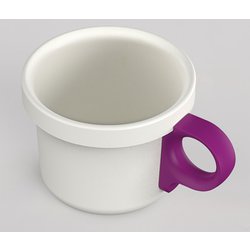 O-EFMS-WHPP [ほうろうフックマグ 240ml カップ：ホワイト/取っ手：パープル]