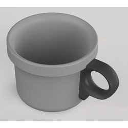 O-EFMS-GYBK [ほうろうフックマグ 240ml カップ：グレー/取っ手：ブラック]
