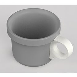O-EFMS-GYWH [ほうろうフックマグ 240ml カップ：グレー/取っ手：ホワイト]