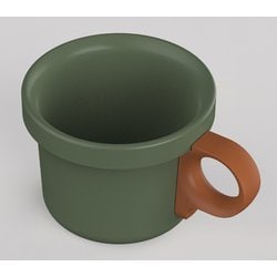 O-EFMS-KHTC [ほうろうフックマグ 240ml カップ：カーキ/取っ手：テラコッタ]