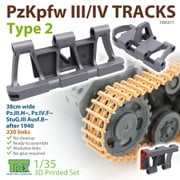 WWⅡ ドイツⅢ/Ⅳ号戦車用履帯Type.2 [1/35 3Dプリンター製履帯]