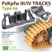 WWⅡ ドイツⅢ/Ⅳ号戦車用履帯Type.6a [1/35 3Dプリンター製履帯]