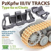 WWⅡ ドイツⅢ/Ⅳ号戦車用履帯Type.6a滑り止め付き [1/35 3Dプリンター製履帯]