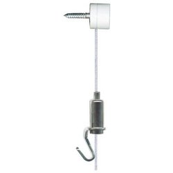 1829-W [直付ワイヤー自在径1.2mm1.5m壁面用 ホワイト]