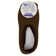 婦人 ルームソックス内側ボア/無地（すべり止め付）22-24cm ブラウン RS714418
