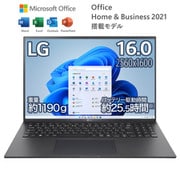 16Z95P-KA79J1 [ノートパソコン/LG gram/16.0型/Core i7/メモリ 16GB/SSD 1TB/Windows 11 Home/Office Home & Business 2021/オブシディアンブラック]