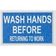 デコサインステッカー スモール WASH HANDS DE051260