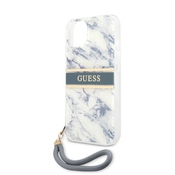 GUHCP13MKMABBL [GUESS公式ライセンス 背面ケース ストラップ付 iPhone 13 用]