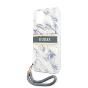 GUHCP13MKMABBL [GUESS公式ライセンス 背面ケース ストラップ付 iPhone 13 用]
