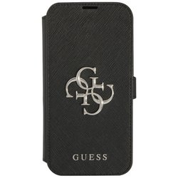 GUBKP13MSA4GSBK [GUESS公式ライセンス 手帳型ケース iPhone 13 用]