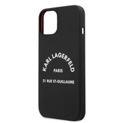 KLHCP13MSLSGRBK [KARL LAGERFELD公式ライセンス 背面シリコンケース iPhone 13 用]