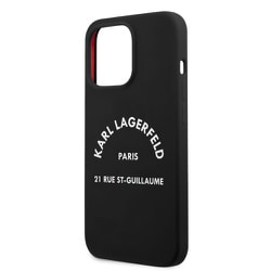 KLHCP13LSLSGRBK [KARL LAGERFELD公式ライセンス 背面シリコンケース iPhone 13 Pro 用]