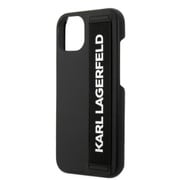 KLHCP13MSTKLBK [KARL LAGERFELD公式ライセンス 背面ケースロゴ入りハンドストラップ付き iPhone 13 用]
